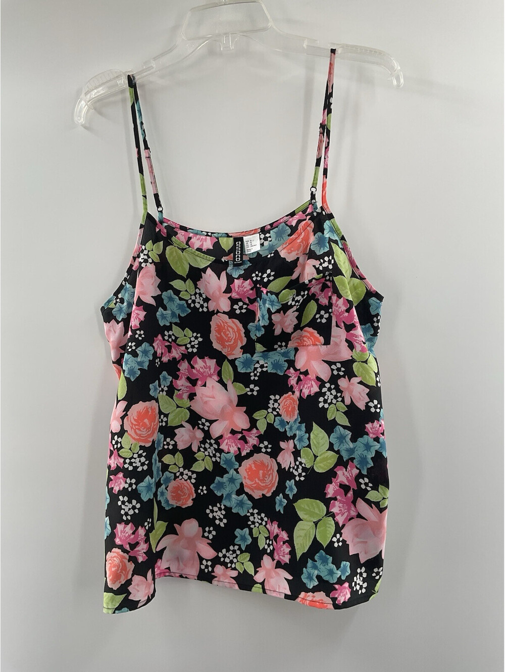 H&M women’s size 12 sleeveless floral blouse camisole 063